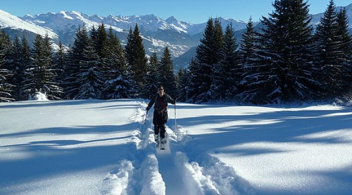 Montée dans la forêt sous le dôme de Vaugel.