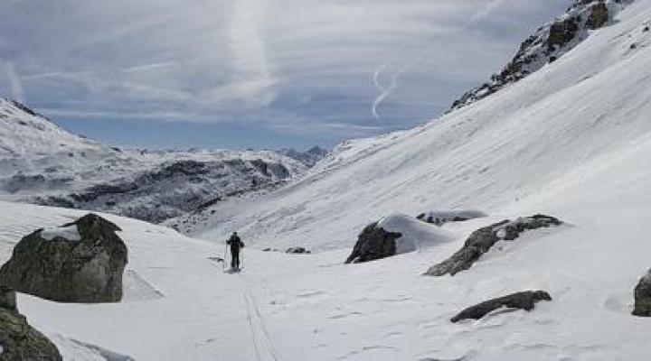 Retour vers le col de la Vanoise.