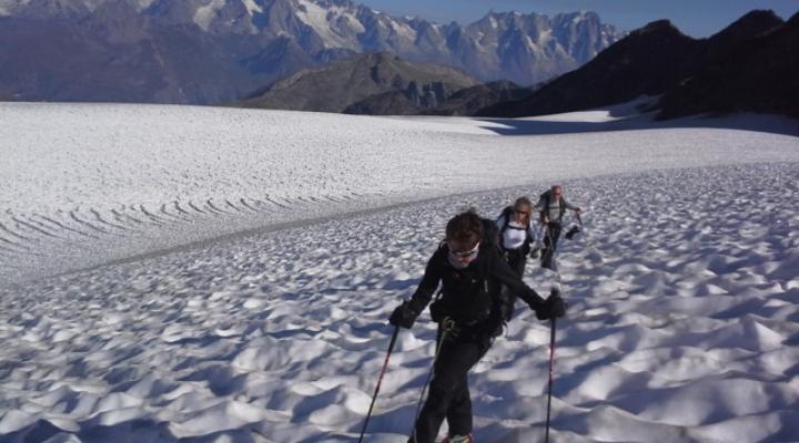 Sur le glacier du Ruitor