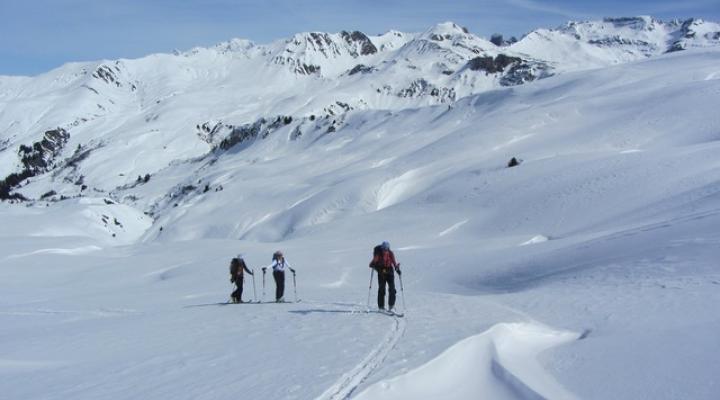 Ski de rando dans le Beaufortain montée à la Pointe du Riondet