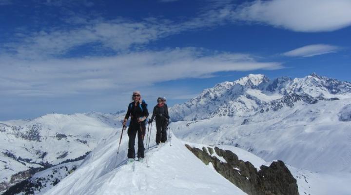 Ski de rando dans le Beaufortain l'arête de la Roche D'Outray