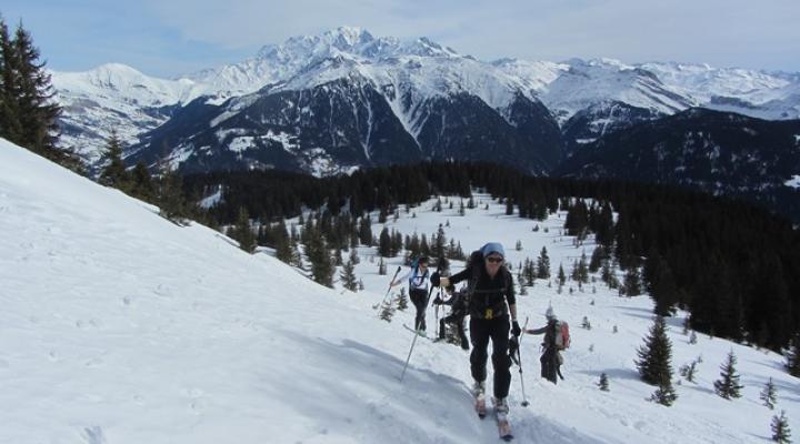 Ski de rando dans le Beaufortain montée à Roche Plane