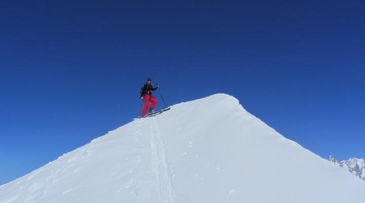 Ski de randonnée, le sommet de l'Homme Cairn