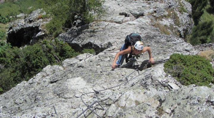 via ferrata des bettières avec le bureau des guides des arcs