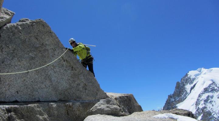 Traversée des arêtes des Cosmiques massif du Mont Blanc