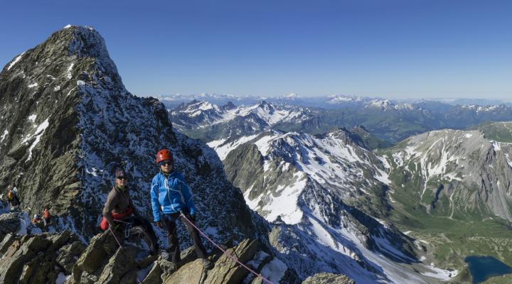 Sur la partie plus aérienne, de retour du sommet.