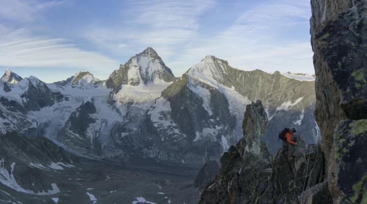 lever du jour dans l'ascension du Besso.