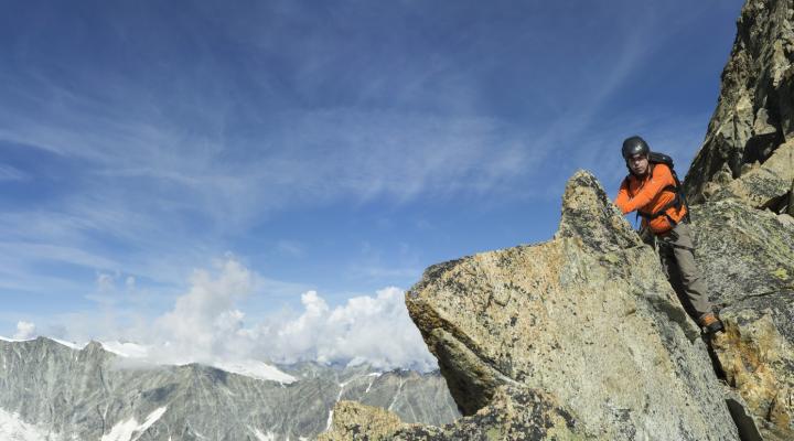 Partie descendante de la traversée vers le Blanc de Moming.