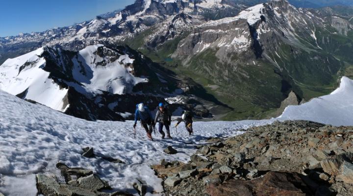 En arrivant au sommet du Mont Pourri