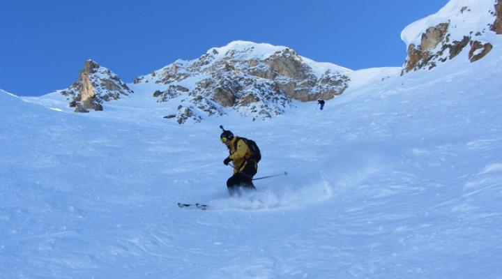 Ski de couloir à Tignes - guides des Arcs