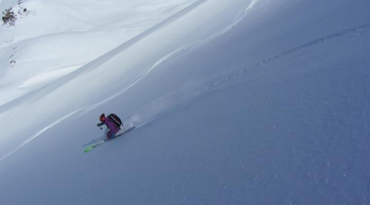 Hors piste ski de rando au Mont Jovet Dou de Moutiers - La Plagne