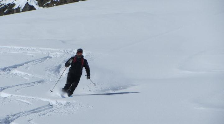 Hors piste rando au départ de Val d'Isère, glacier du Montet