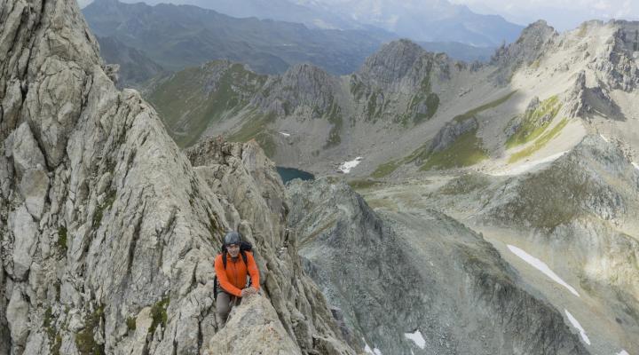 Sur l'arête en direction de col de la Nova