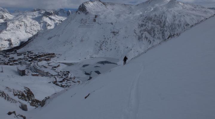 Ski de randonnée au dessus de Tignes