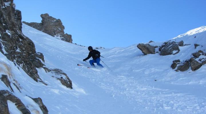 Ski de couloir à Tignes - guides des Arcs
