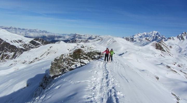 Ski de randonnée dans le Beaufortain montée à la Pointe de Dzonfié
