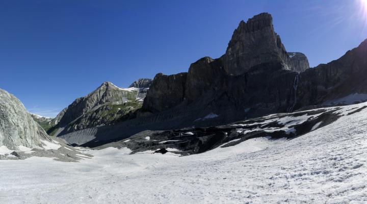 Sur le glacier de Pramort.