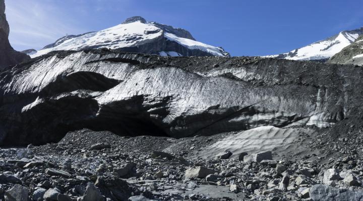 La langue terminale du glacier.