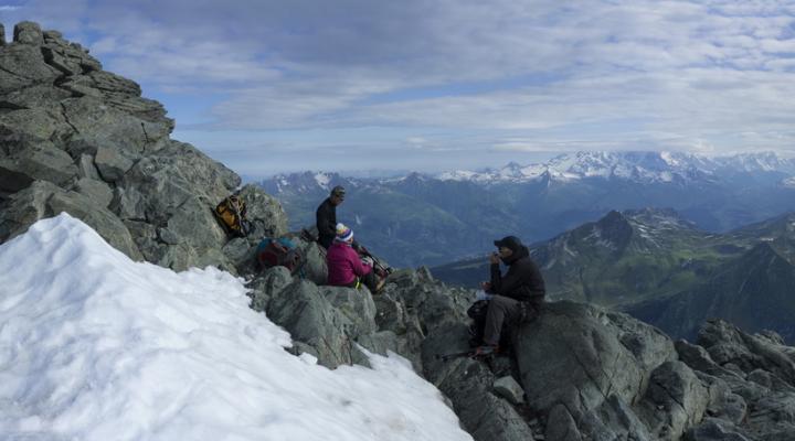 Sommet des Pichères et pause casse croûte.