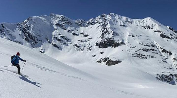 Descente sur le glacier de Glairetta.