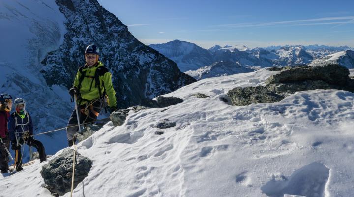 On retrouve le soleil dès le début de l'arête...