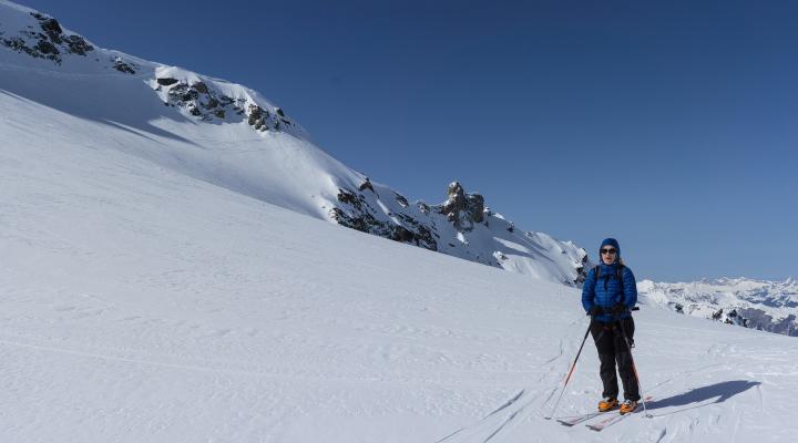 Enfin un peu de plat dans cette face bien haute et bien raide