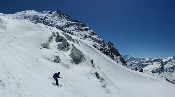 Desente au milieu des crevasses