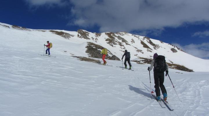 Ski de randonnée dans le Beaufortain - montée Croix de Bagnaz