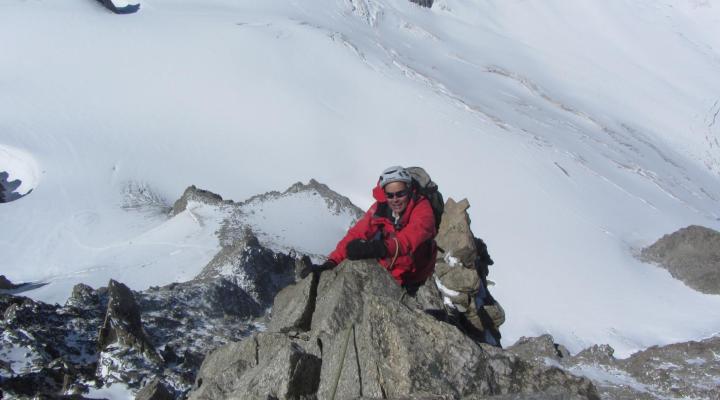 Dent du Géant les derniers mètres avant le sommet