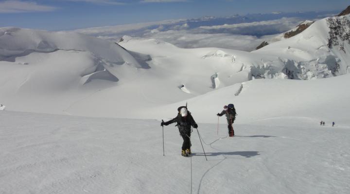 Alpinisme au Mont Rose