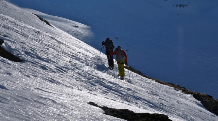En montant à l'Albaron