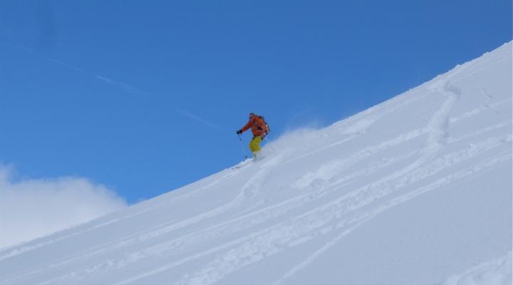 Descente vers Bonneval sur Arc