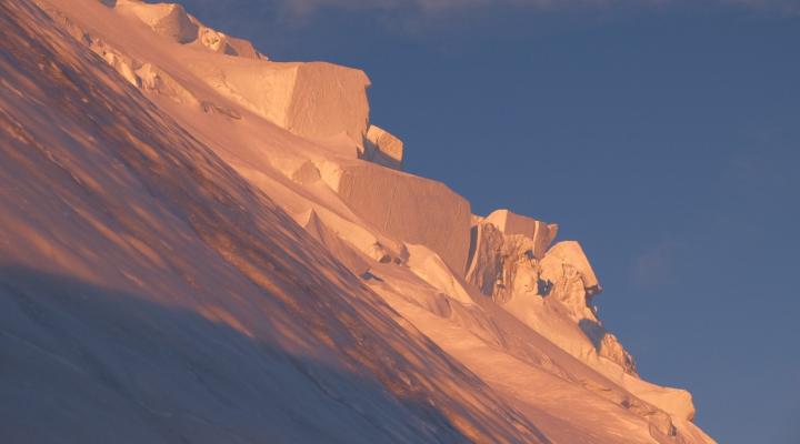 Jeu de lumières sur les séracs