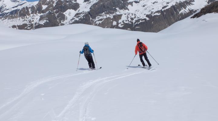Neige de printemps à la descente