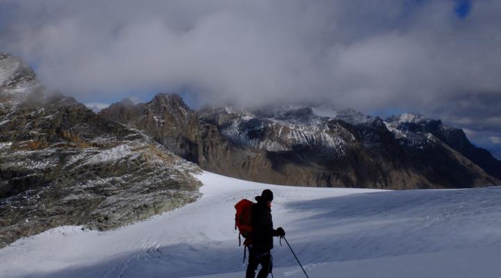 Sur le glacier de Rhemes Golette