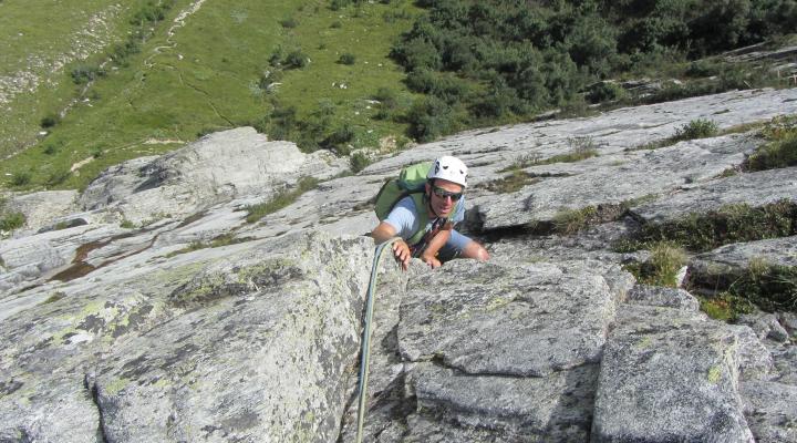 Escalade dans le Beaufortain - falaise de Séloge