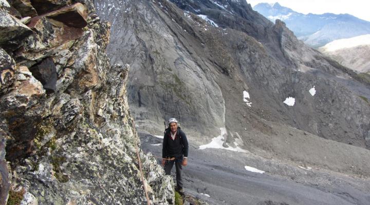 Grande Gliére escalade au dessus du col des schistes