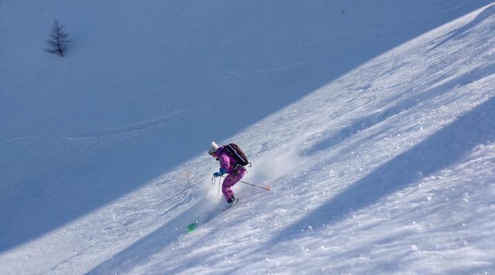 Hors piste La Plagne - face Nord du Friolin