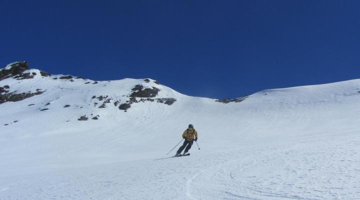 Descente de  l'Ouille Noire versant Pays Désert