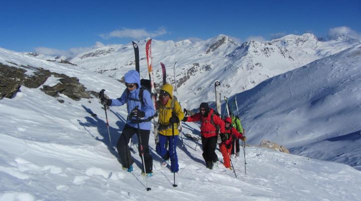 Ski de randonnée à Val d'Isère - montée à la Pointe de Bezin
