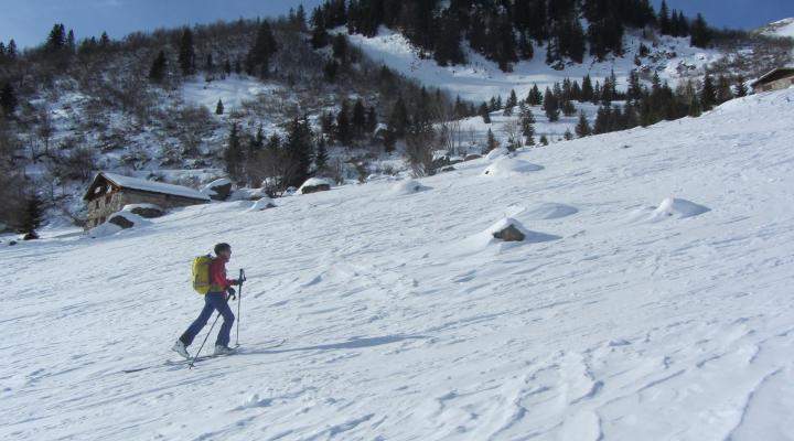 ski de randonnée - montée au col de Portette Beaufortain
