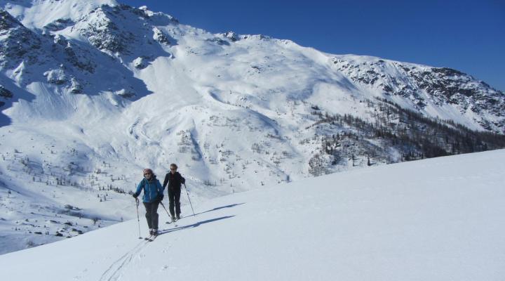 Ski de randonnée en haute Tarentaise. montée au Col de Montséti