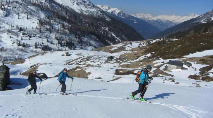 Ski de randonnée en haute Tarentaise. montée au Col de Montséti