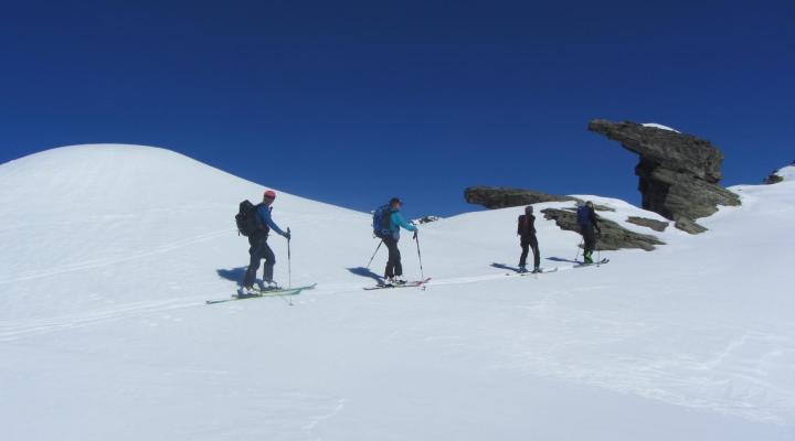 ski de randonnée en Vanoise - montée à la pointe rousse