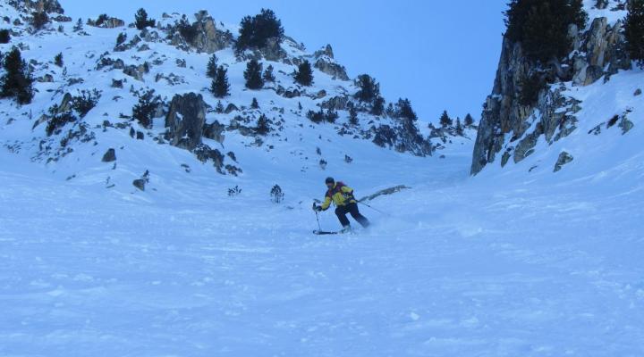 ski hors piste aux Arcs - Couloir de Comborsière