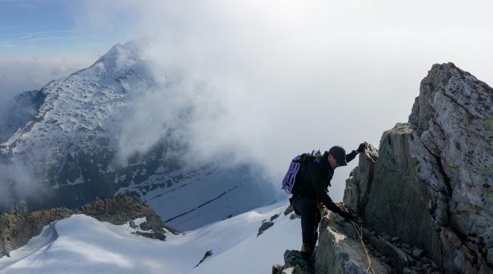 Sur l'arête est du mont Tondu