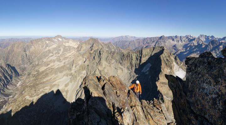 tout près du sommet sur l'arête nord