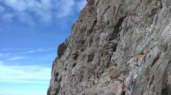 le dernier ressaut, très large et assez raide