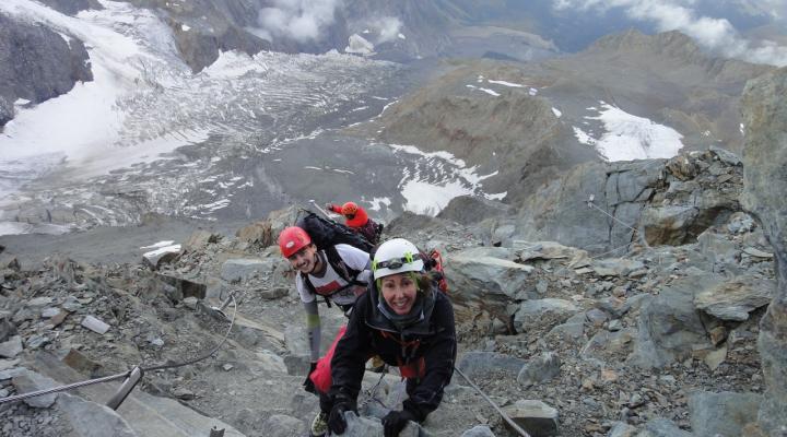 En montant au Mont Blanc