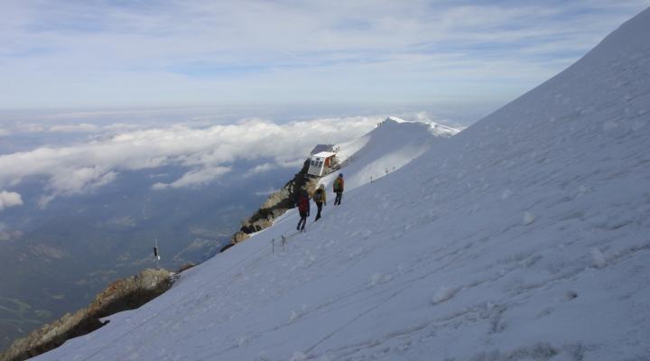 En montant au Mont Blanc